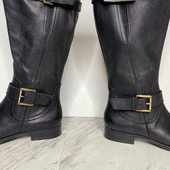 New! Naturalizer Jessie Black Leather Tall Boot 6 1/2 M - Picture 9 of 14